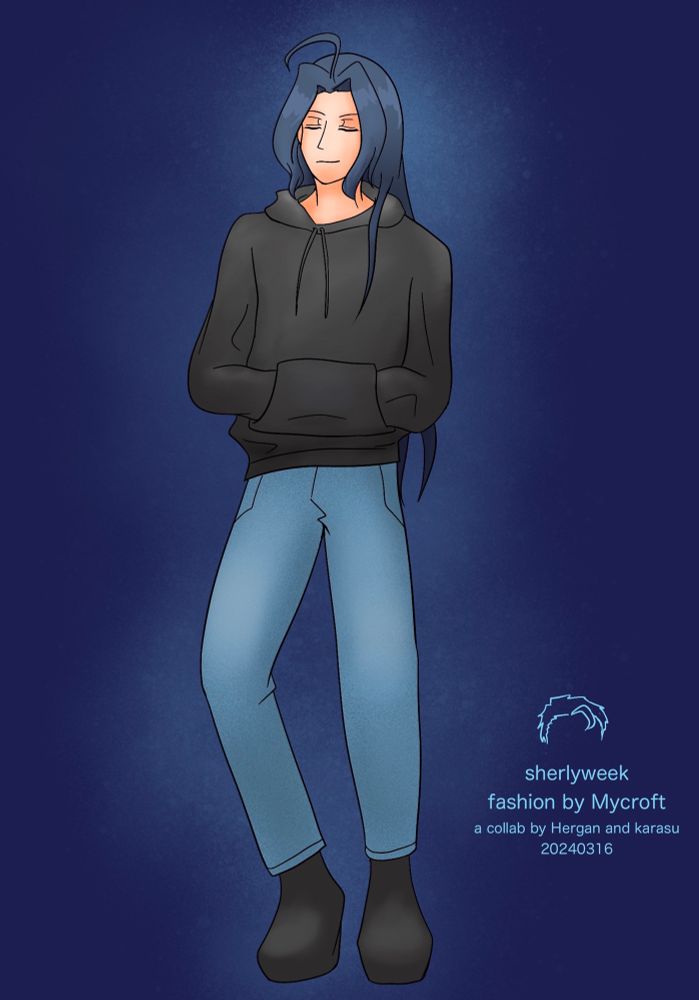 Mycroft gave Sherlock’s usual outfit as a hand down gift