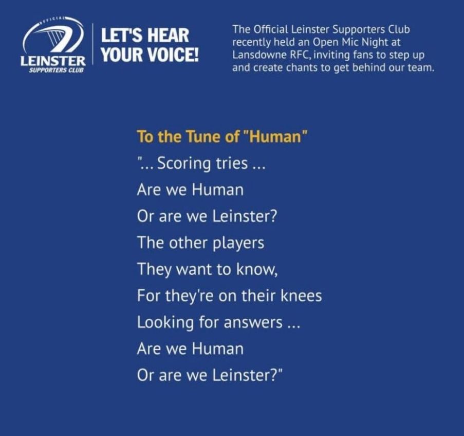 Leinster song lyrics