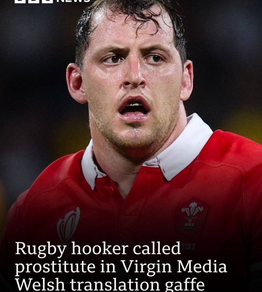 Rugby gilet called prostitute in Virgin media Welsh translation gaffe