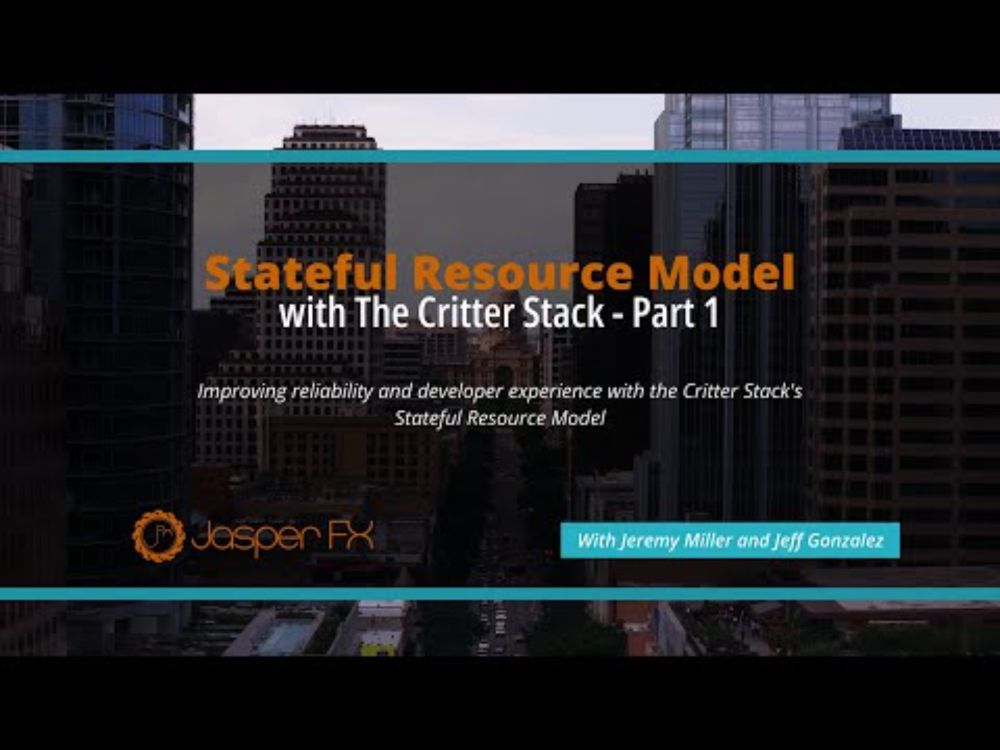 JasperFx Stateful Resource Model Part 1