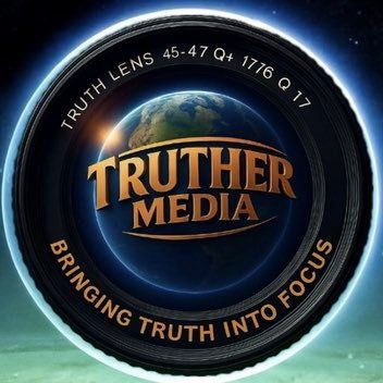 Logo of Truther Media, which appeared to be on the mug Flynn was holding. It has on it "Q+," which is what QAnon supporters refer to Trump as, and "Q 17," a reference to Q being the 17th letter of the alphabet.