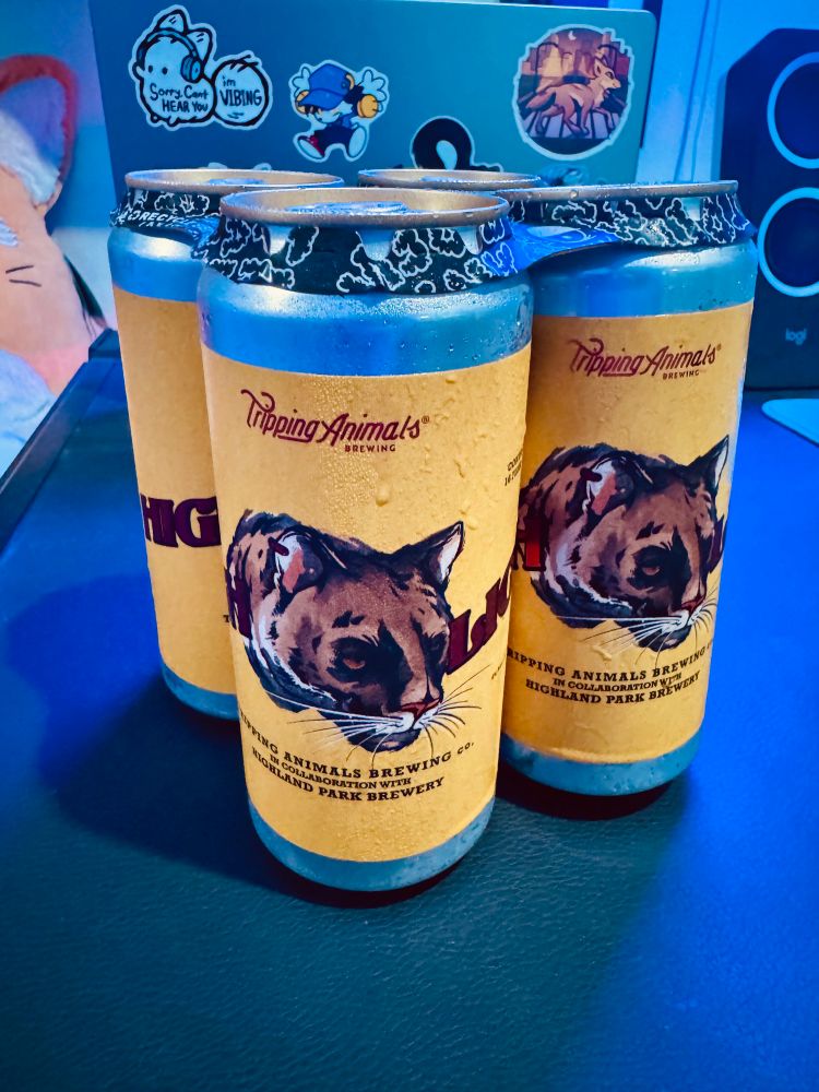 4 pack of tripping animals beer