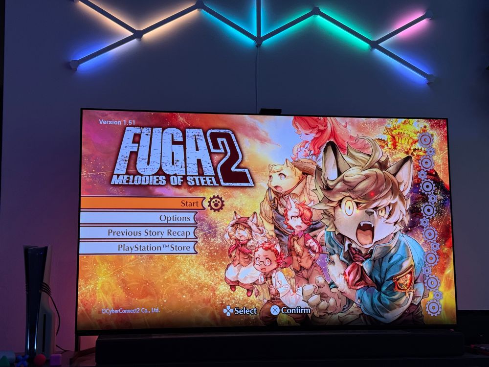 Fuga Melodies of Steel 2 title screen 