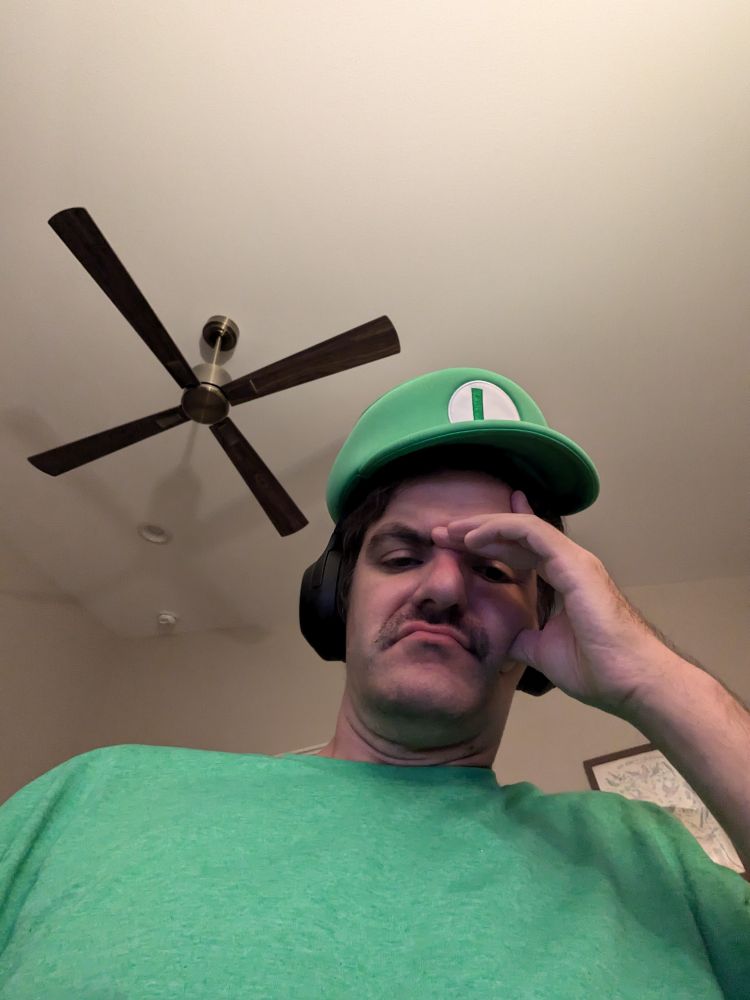 Disgusted and sad luigi