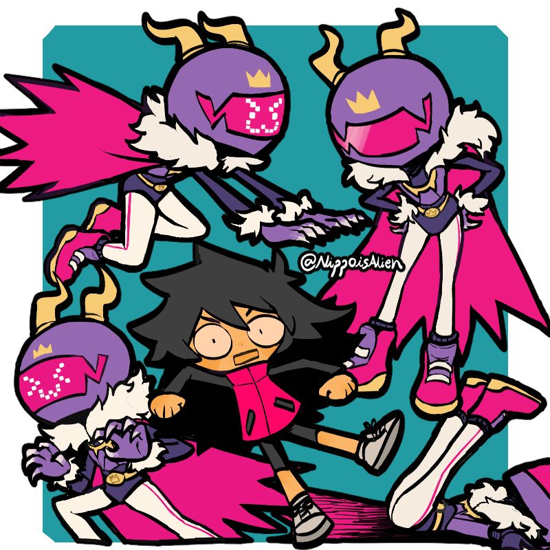 fanart of Jack and the player character from Beastieball game >:3 >w<