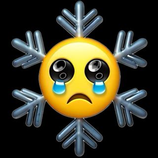 Drawing of a crying snowflake