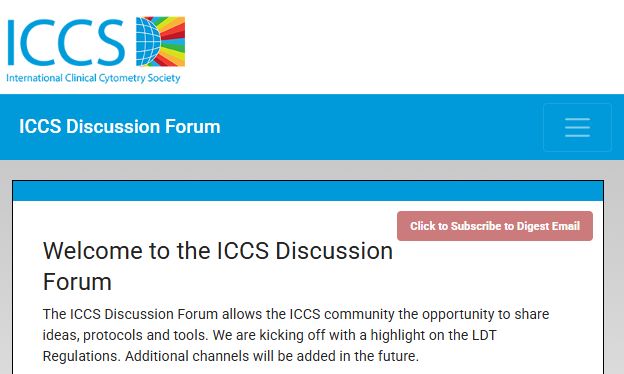 Screenshot of the all-new ICCS Discussion Forum for members.