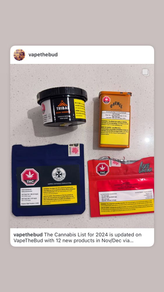 A group of cannabis product packages that have been opened 