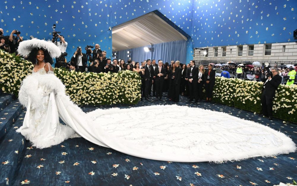 Diana Ross at the 2025 Met Gala celebrating Black Dandyism 