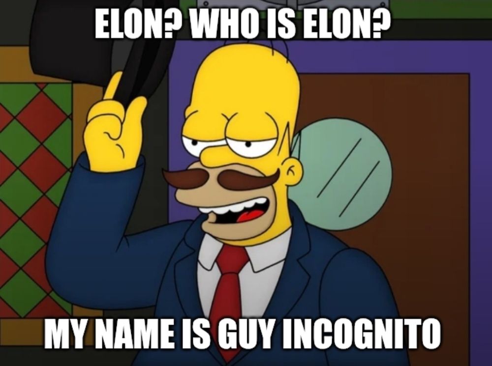 Elon? Who is Elon? My name is Guy Incognito 