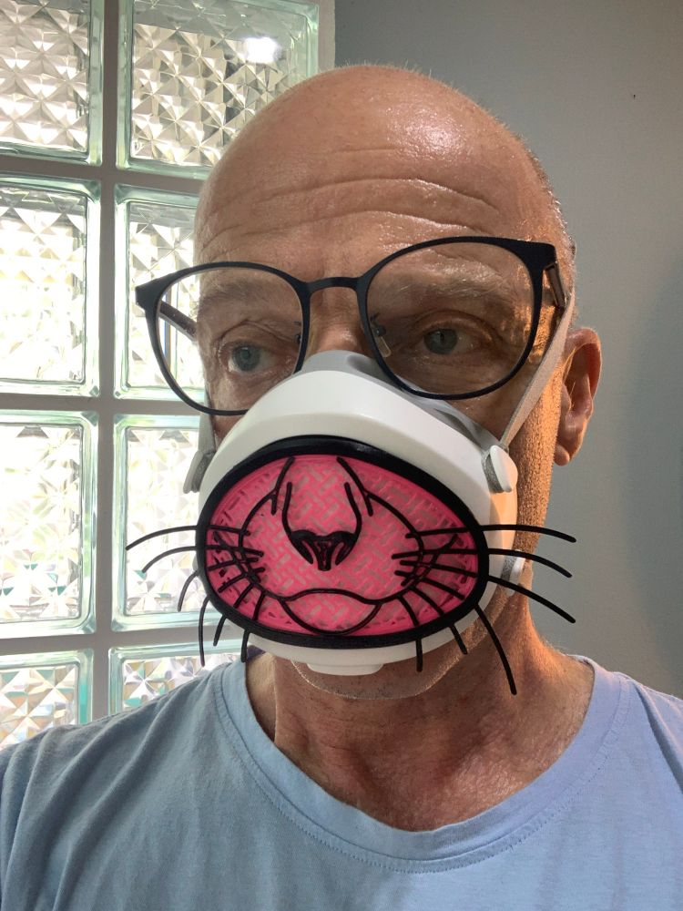 Flo mask with Pink Panther decoration 