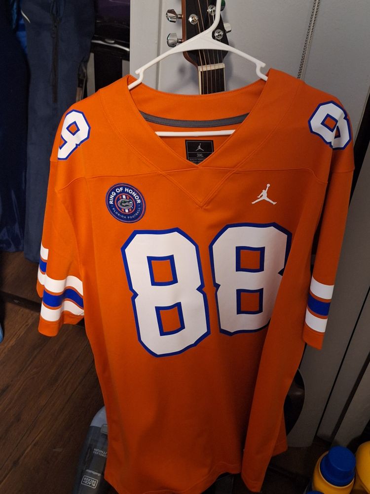 Front of orange University of Florida jersey with the number 88.