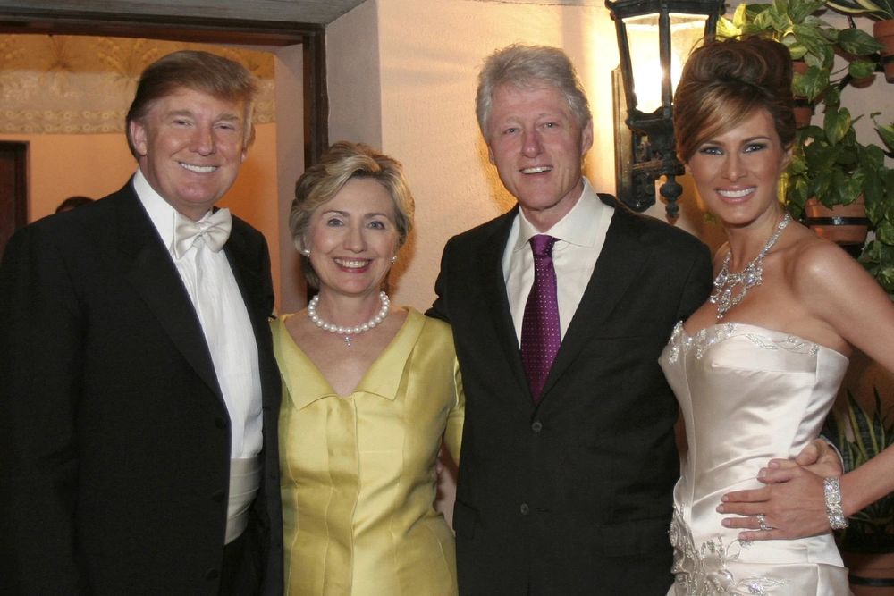 Donald Trump, Hillary Clinton, Bill Clinton, Melania Trump