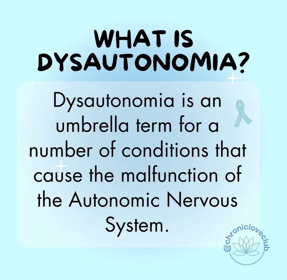 Text informing about Dysautonomia. 