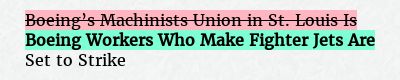 Before: Boeing’s Machinists Union in St. Louis Is Set to Strike
After: Boeing Workers Who Make Fighter Jets Are Set to Strike