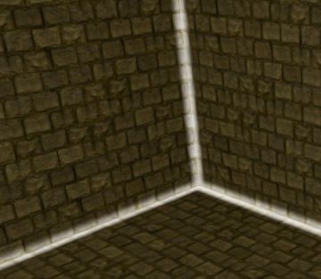 Screenshot showing light from the outside bleeding into the edges of a room's interior