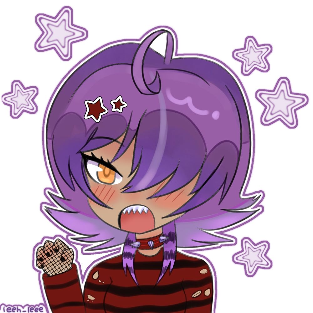 Desenho de uma garota emo fofa