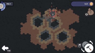 A gif compilation featuring new content we added to Gemporium like the trash raccoons and new mines.