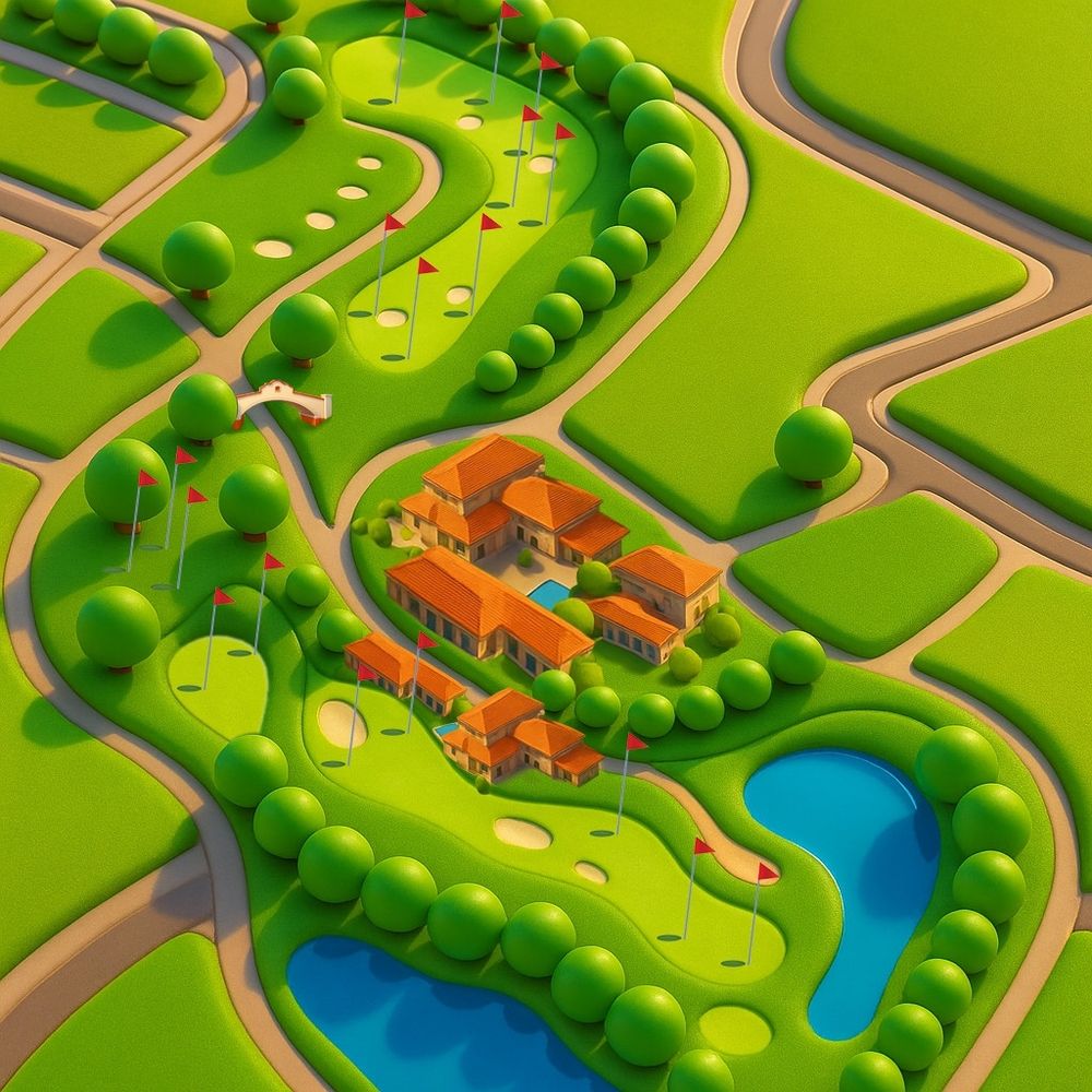 Putting a fresh spin on this golf course illustration. Dándole un nuevo aire a este campo de golf.
#WorkInProgress #WIP #DigitalIllustration #GolfCourse #IllustrationProcess #DigitalArt #ArtWIP #GolfArt