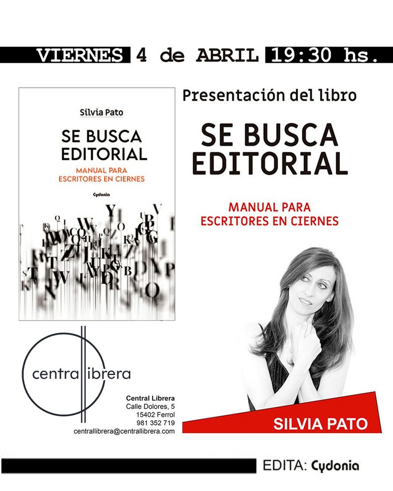 Presentación libro 4 de abril en Central Librera Ferrol 