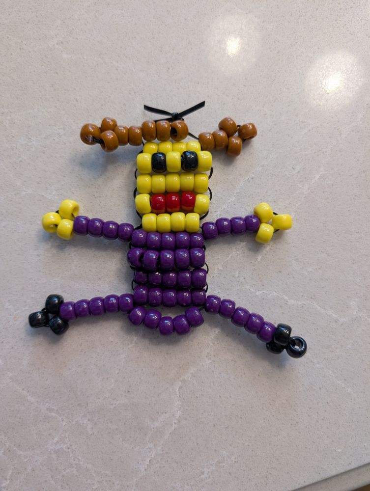 Doll made from beads