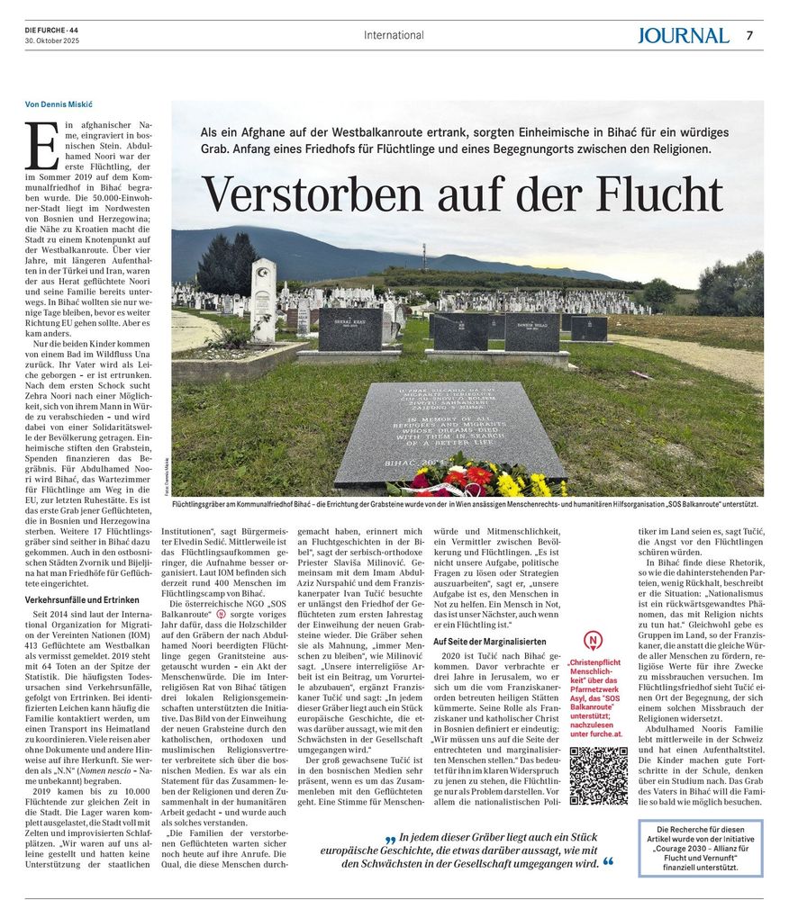 Friedhof Geflüchteter in Bihać 