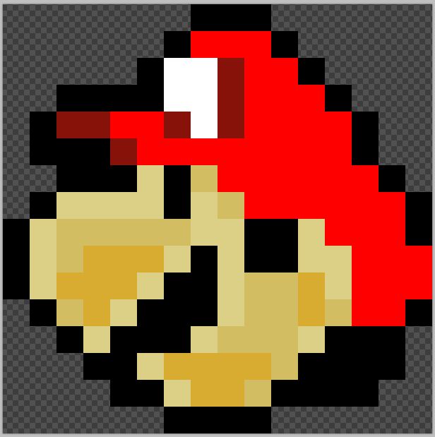 recreation of the funny beta sm64 mario icon