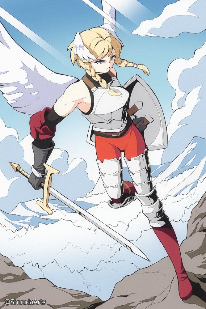Ochlys, from Unicorn Overlord, landing on a mountain.
