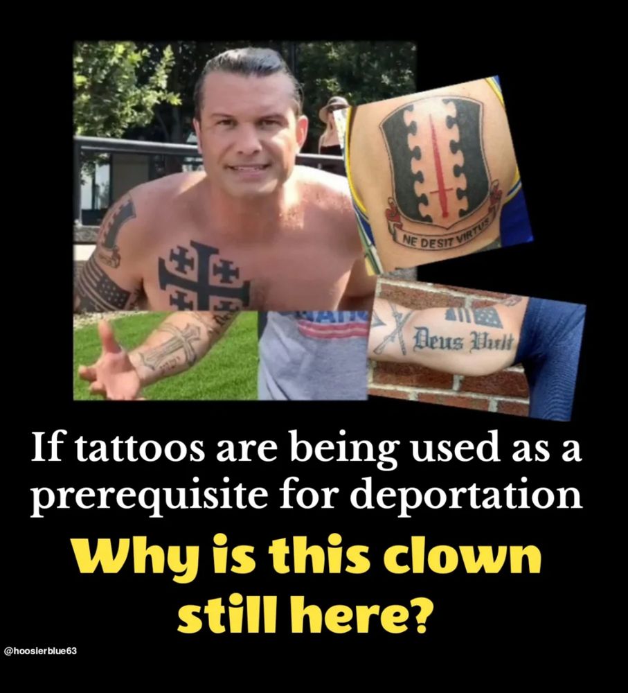If tattoos are being used as a prerequisite for deportation 

Why is this clown still here?