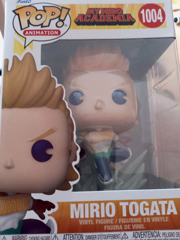 A funko pop of the best boy from the anime My Hero Academia. The best boy is, of course Mirio Togato, a true paragon of selflessness and virtue.