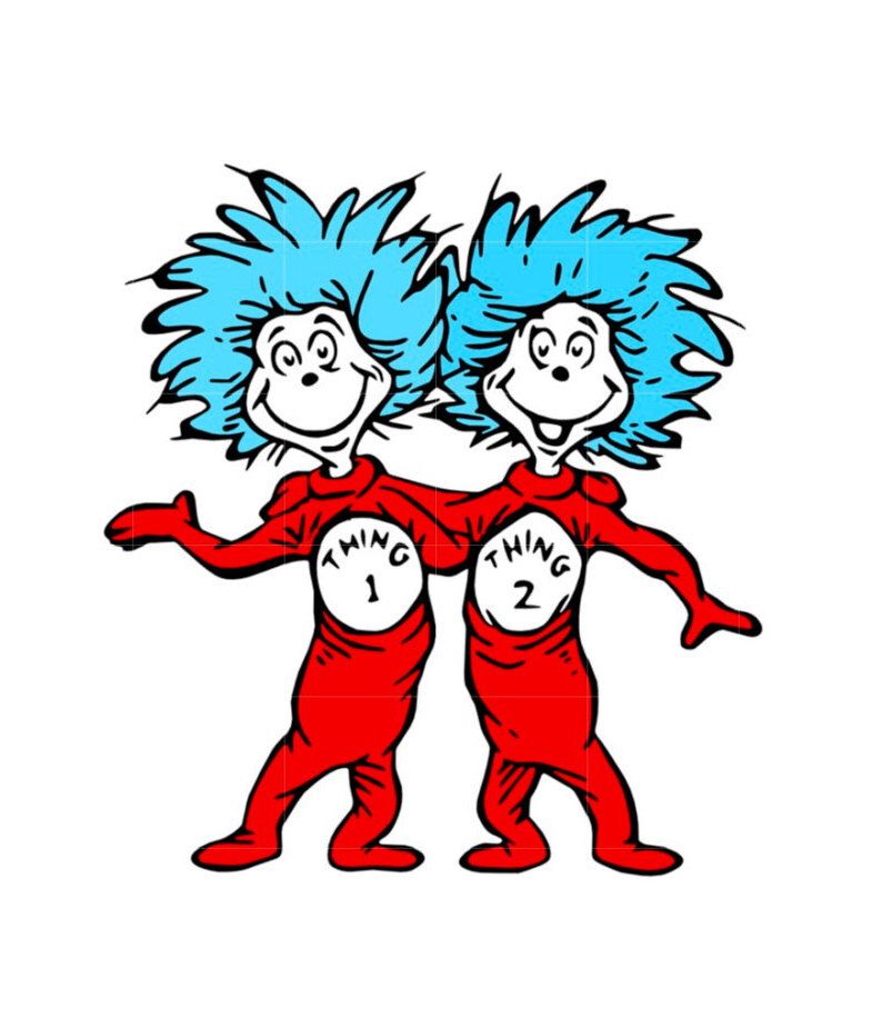 A picture of Thing 1 & Thing 2 from The Cat In The Hat 