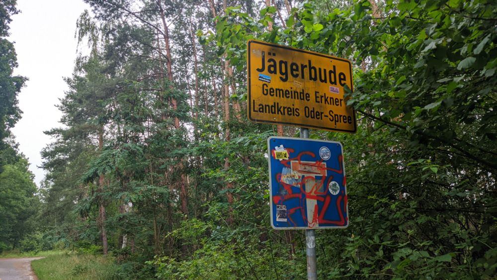 Straßenschild Jägerbude!