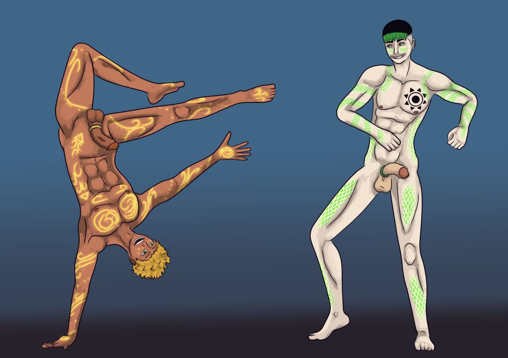 Nude version of the dance off