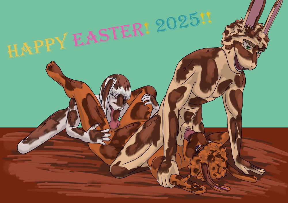 Mikado and Phil tag-teaming against Gavin (oc). Chocolate version