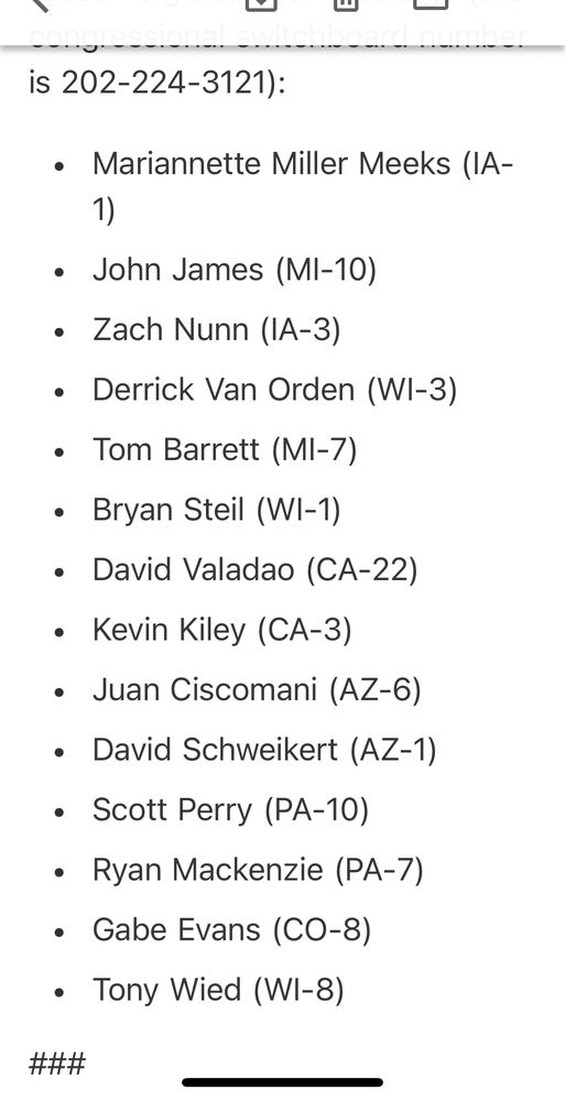 Republicans in Congress with shaky seats