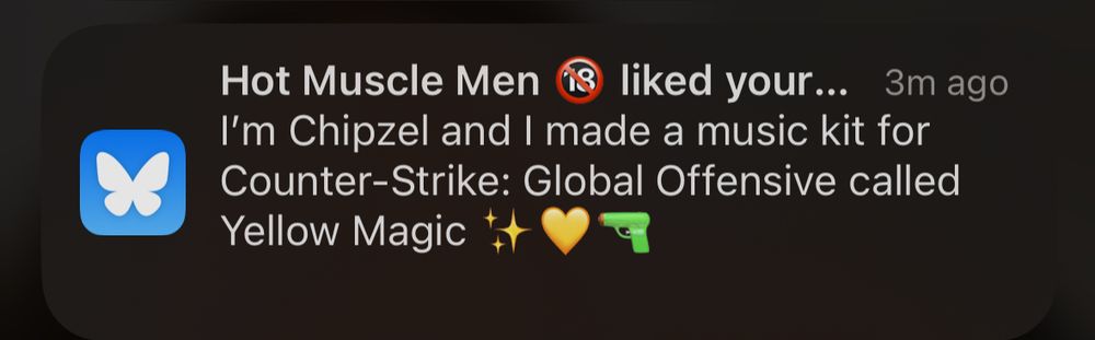 a notification on my phone that says “Hot Muscle Men” liked your post 