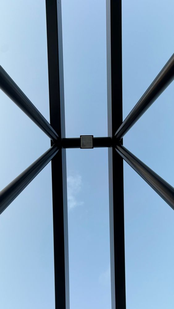 Light installation on footbridge