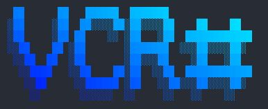 VCR# logo, in Ascii Art (well, figlet) Gradient!
