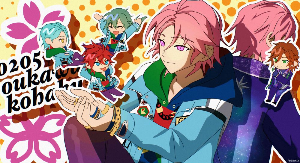 enstars kohaku birthday art with crazy:b and double face trip outfits