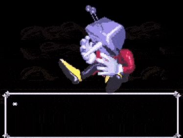 Tenna rapid animation Mamma Mia gif from a particular extra scene in Deltarune Chapter 3
