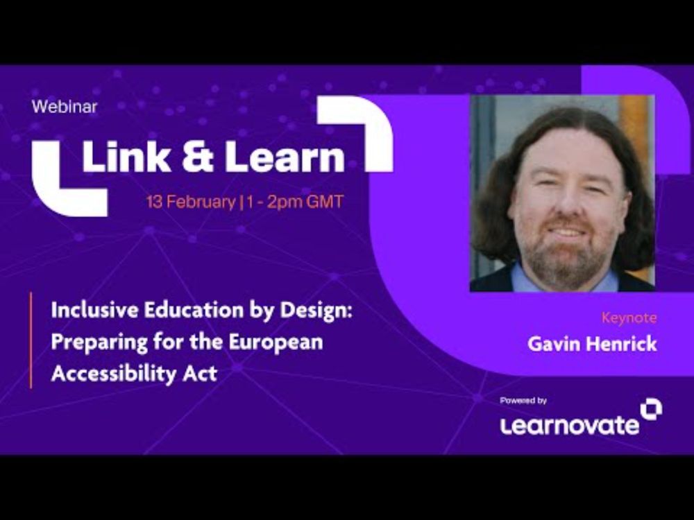 Link & Learn - Inclusive Education by Design: Preparing for the European Accessibility Act