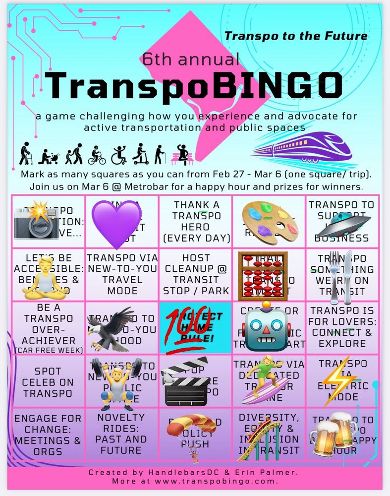 Final TranspoBINGO board 