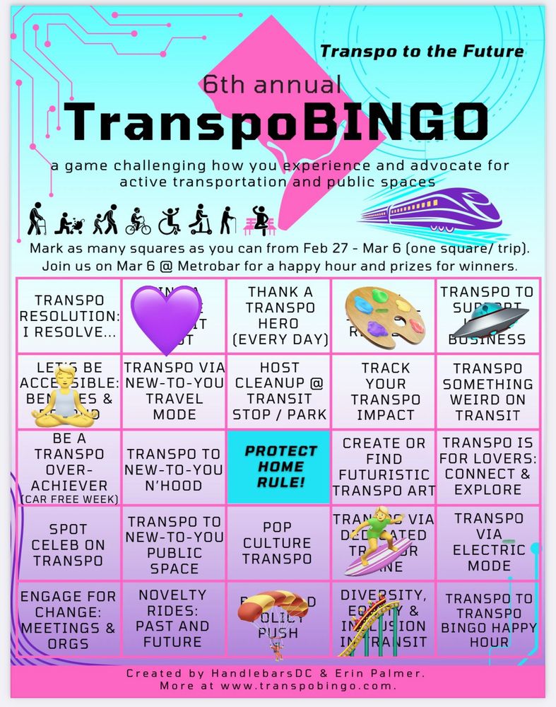 My bingo card with somebody sitting on the benches square 