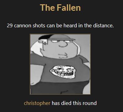 christopher has fallen