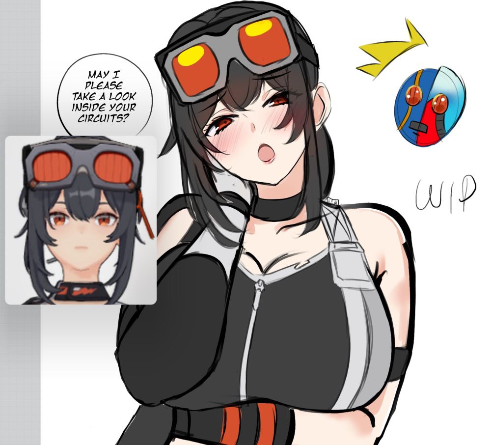 Grace wants to check Kikaider's inner parts 