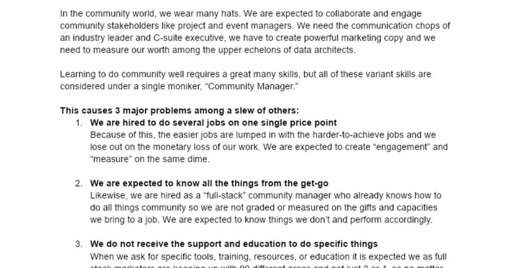 Community Profession Job Descriptions & Capability Framework