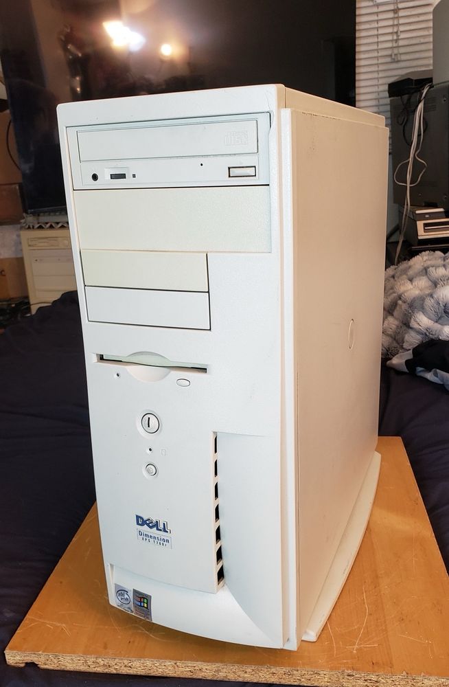 A Dell tower PC from the turn of the millennium. 