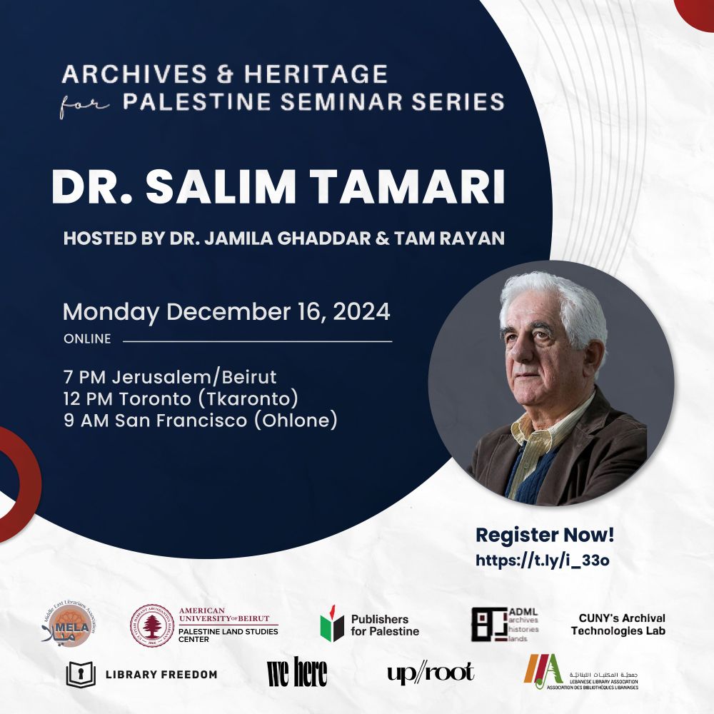 Promotional graphic for the event featuring a portrait of the speaker wearing a white collar, brown jacket, and white hair 