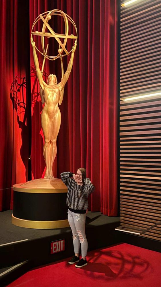 Me!! Posing next to a giant Emmy's statue