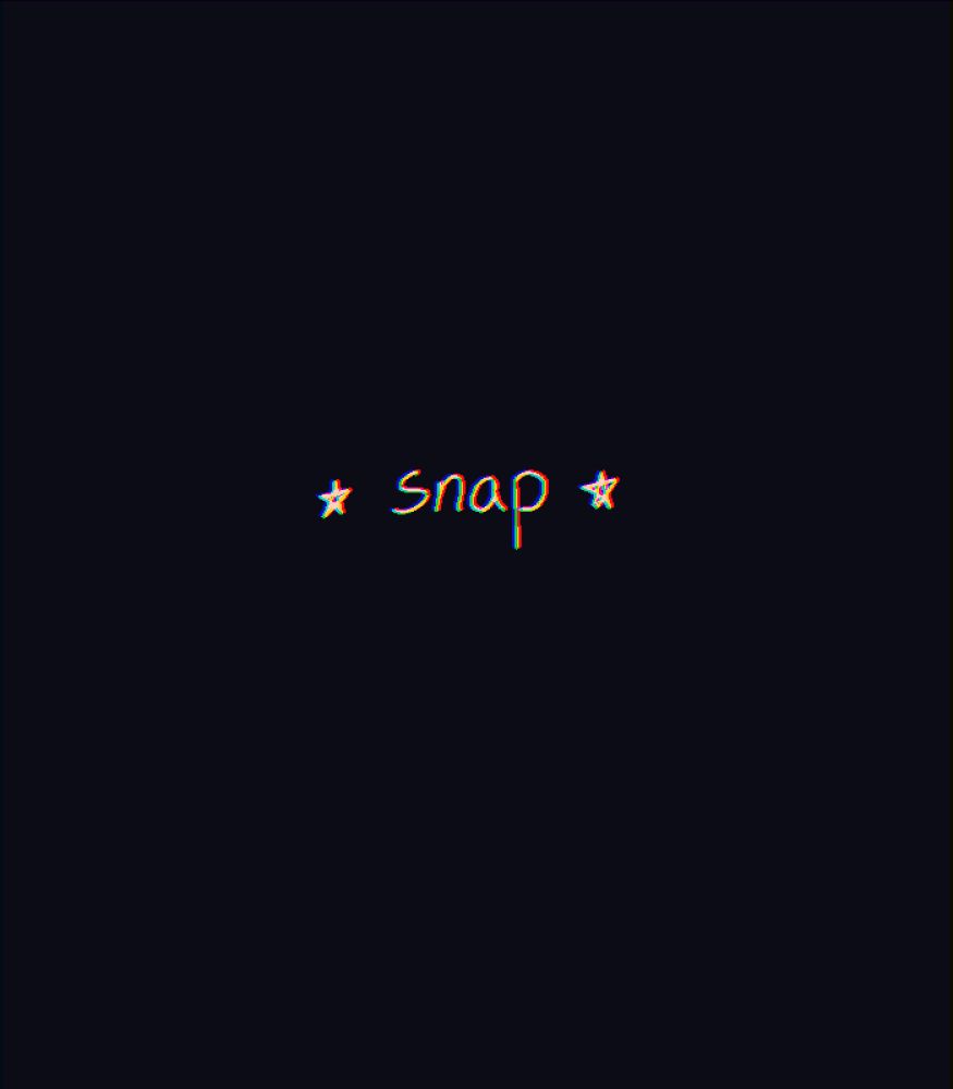 Black panel. "Snap" ; Art Post